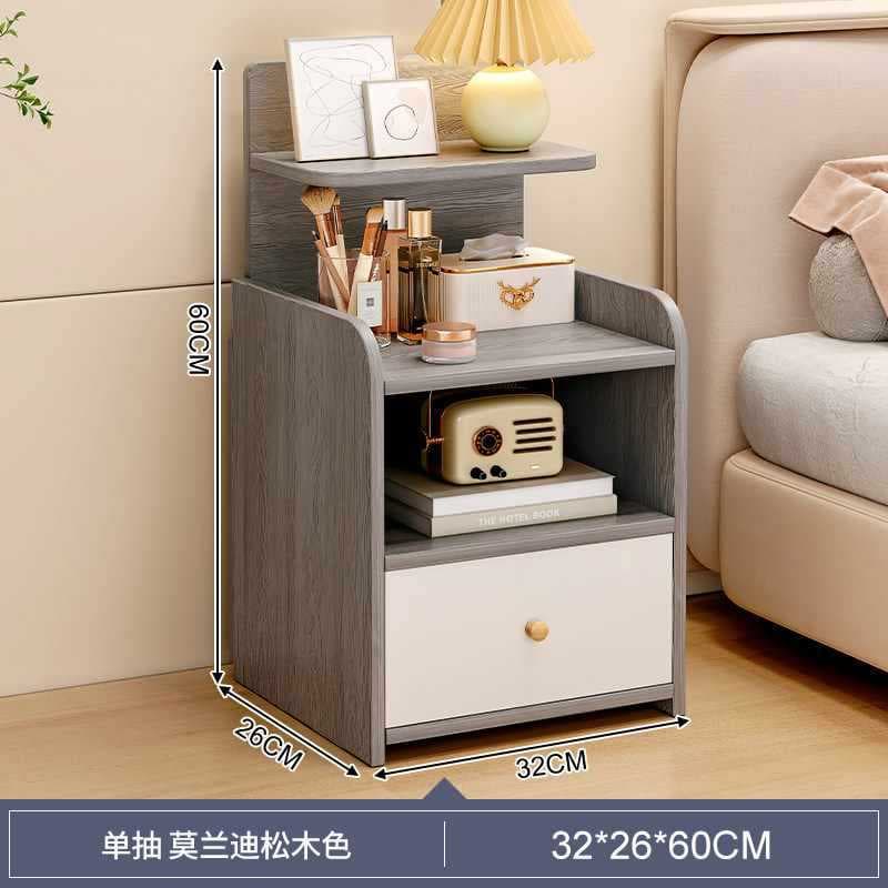 【elevated storage shelf】single drawer, morandi pine color