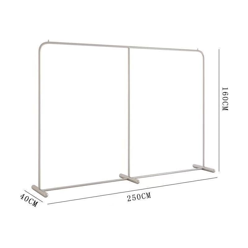 Stainless steel clothes rack - "authenticity guaranteed, or 10x refund" - length 250cm, height 160cm - "replace damaged items"
