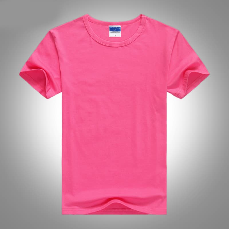 Solid color short sleeve rose red (men's style