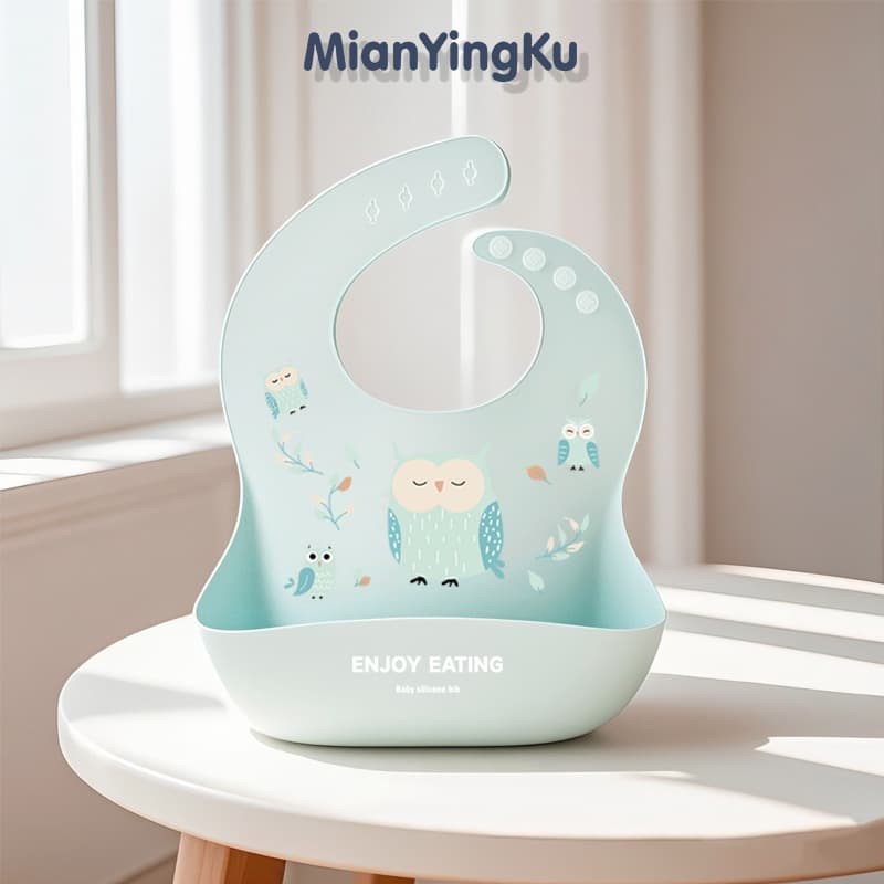 Silicone bib owl