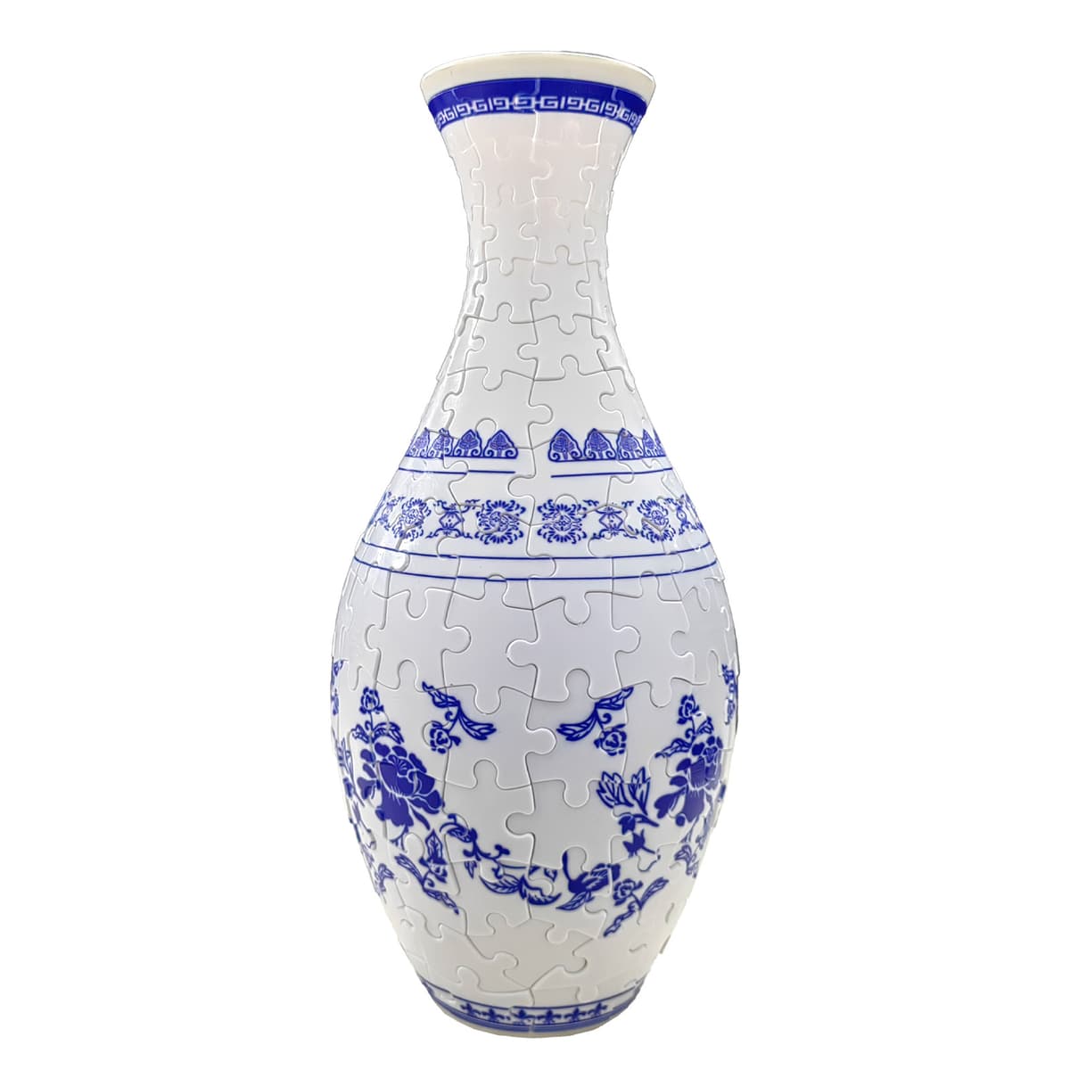 Blue and white