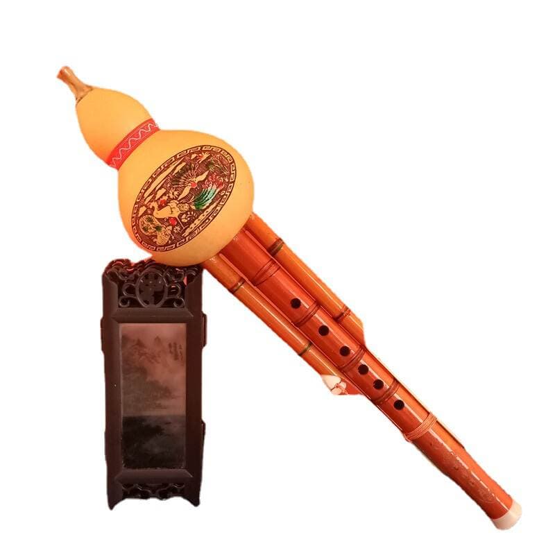 Beginner's Natural Phoenix Bamboo Huilu Instrument in C Key and B Flat Key for Self-Learning with No Prior Experience, Suitable for Children 5