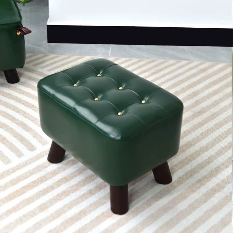Green - six-stud leather stool - all in stock - fast shipping - excellent quality