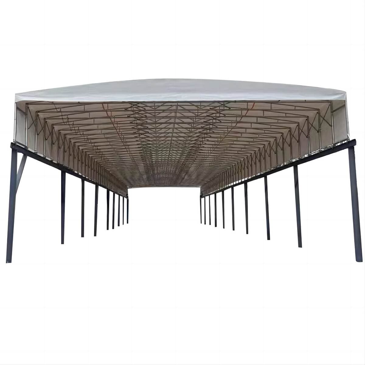 Elektrikli, geri çəkilən, sürüşən, hərəkətli tent (zavod, anbar, basketbol meydançası üçün). 5