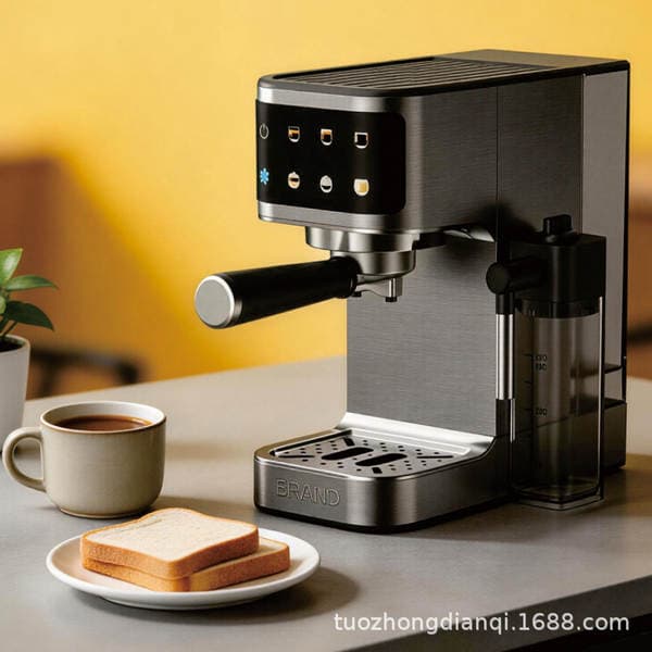 Məişət yarımavtomat İtalyan tipli espresso qəhvə maşını süd köpürdücü ilə