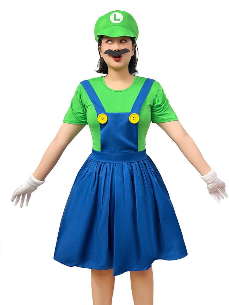 Green [fake two-piece skirt hat beard gloves]]