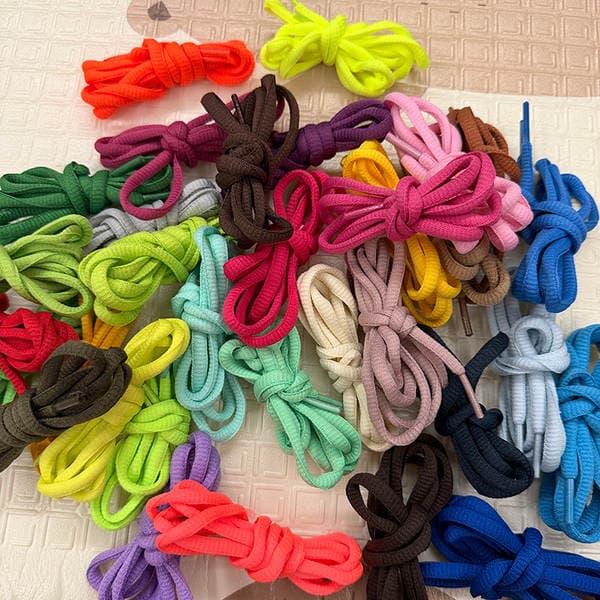 6 mm yarımdairəvi polyester ayaqqabı bağları: idman və gündəlik krossovkalar üçün (Fly-Knit, AJ)