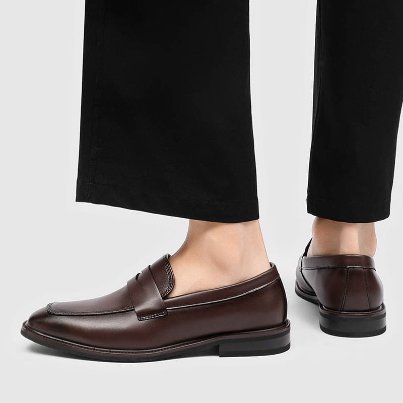 Kişi yeni universal slip-on gündəlik ayaqqabılar, işgüzar və ya gənclər üçün, model 24305 Qəhvəyi-J 4