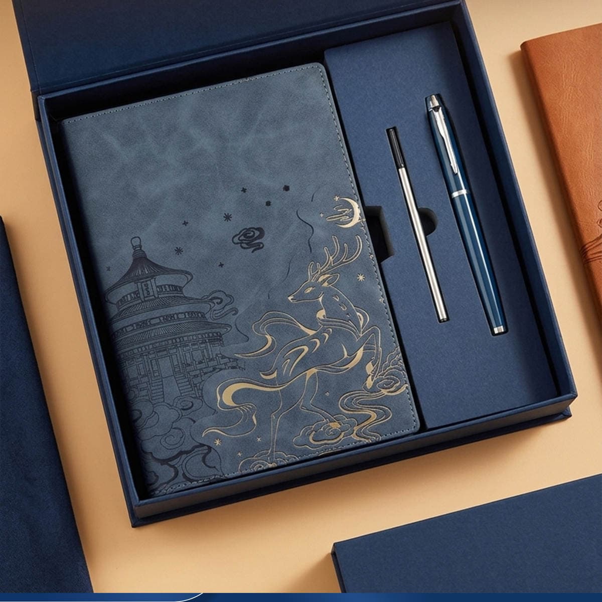 Source Factory Chinese Style A5 Notebook Business Notepad Customizable Logo Corporate Gift Notebook Wholesale in Stock 2