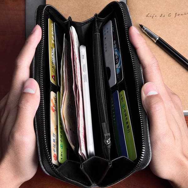 New wallet men's long oxford cloth hand-held young men's simple fashion student Korean style wallet