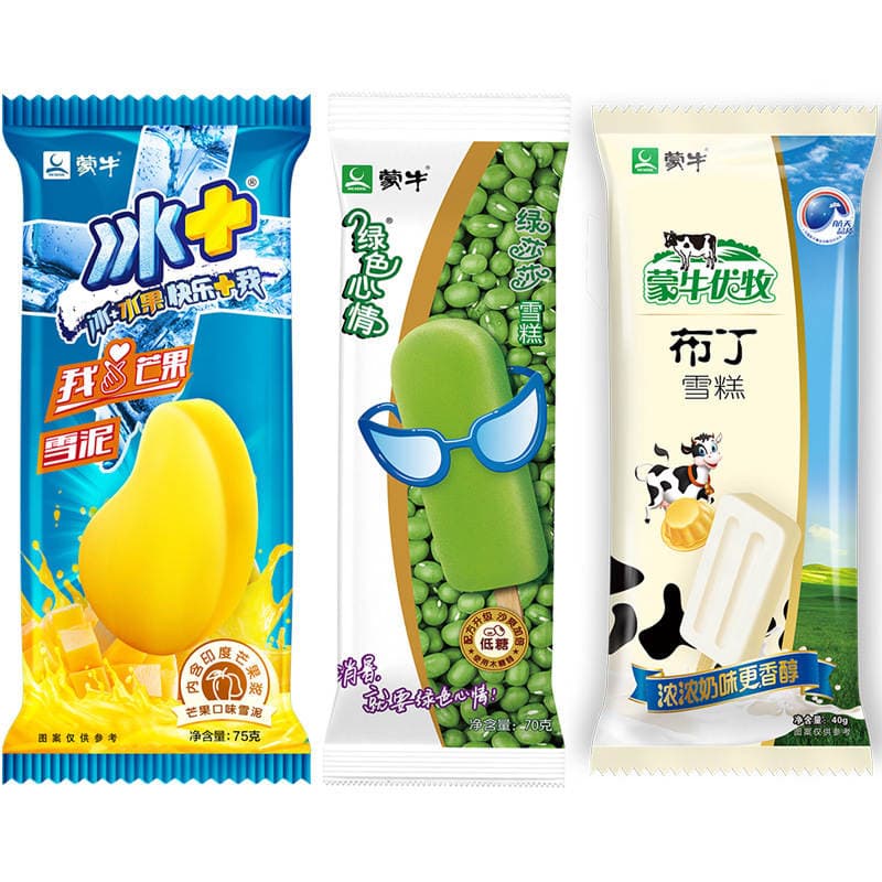 Wholesale Youmu Pudding Ice Cream 40g Mung Bean Smoothie + Mango Flavor Ice Cream Cold Drink Whole Box Discount 5