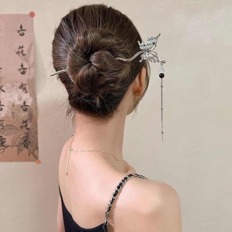 99# Chinese Ink Hairpin-Butterfly