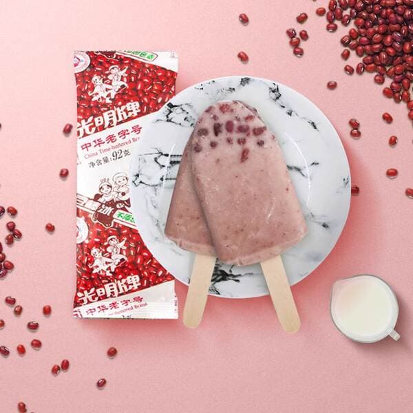 【2026 Date】 Guangming Red Bean and Mung Bean Ice Cream Bar Flavor Old Shanghai Ice Cream Cold Drink Ice Bar Whole Box