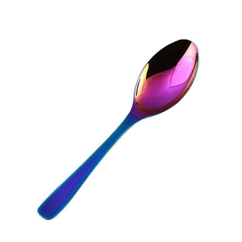 410 Stainless Steel Long Handle Salad Fork Dishes More Public Spoon Restaurant Hotel Public Fork Spoon Dishes Large Spoon Household 5