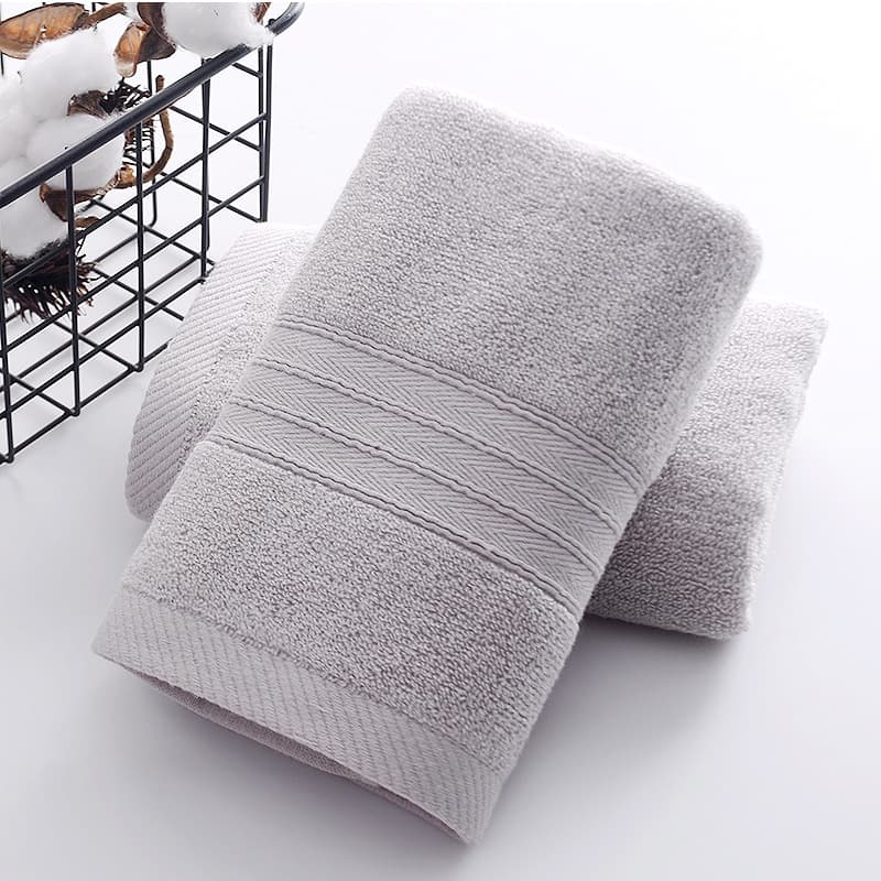 New fishbone towel light gray