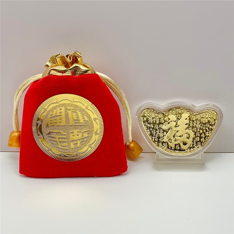 Auspicious horse year ornaments + red cloth bag
