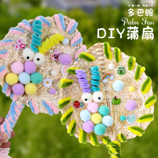 Uşaqlar üçün Çin üslubunda əl işi yelpik DIY dəsti