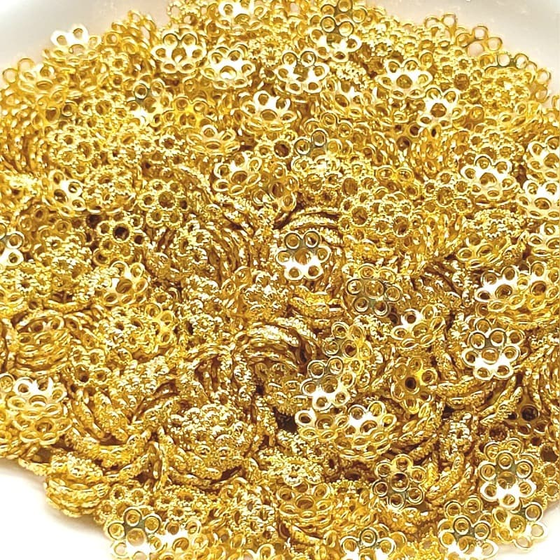 P4#6mm flower holder gold