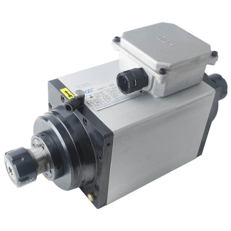 Hqd4.5Kw Air-Cooled Spindle 3.5Kw Dual-Head High-Speed Motor Er32 Hanqi Air-Cooled Woodworking Engraving Machine Head 5