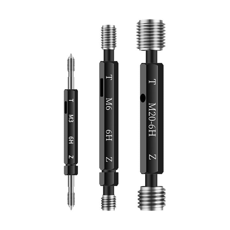 6H Metric Fine Thread Plug Gauge Pass/Fail Gauge for Measuring Internal Diameter Cylindrical Threads, High Precision M1-60*0.75 2