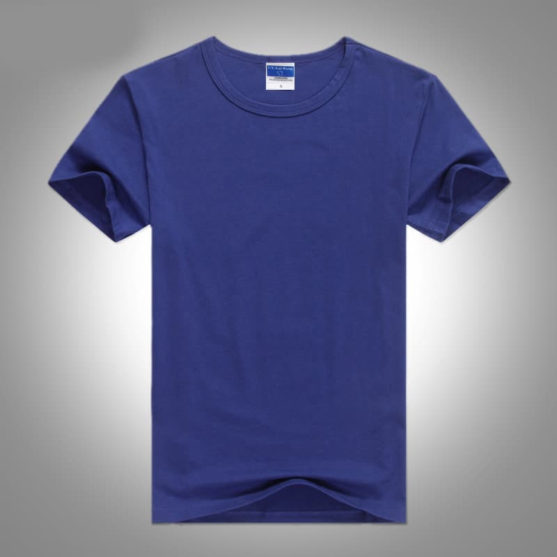 Solid color short sleeve blue (men's style