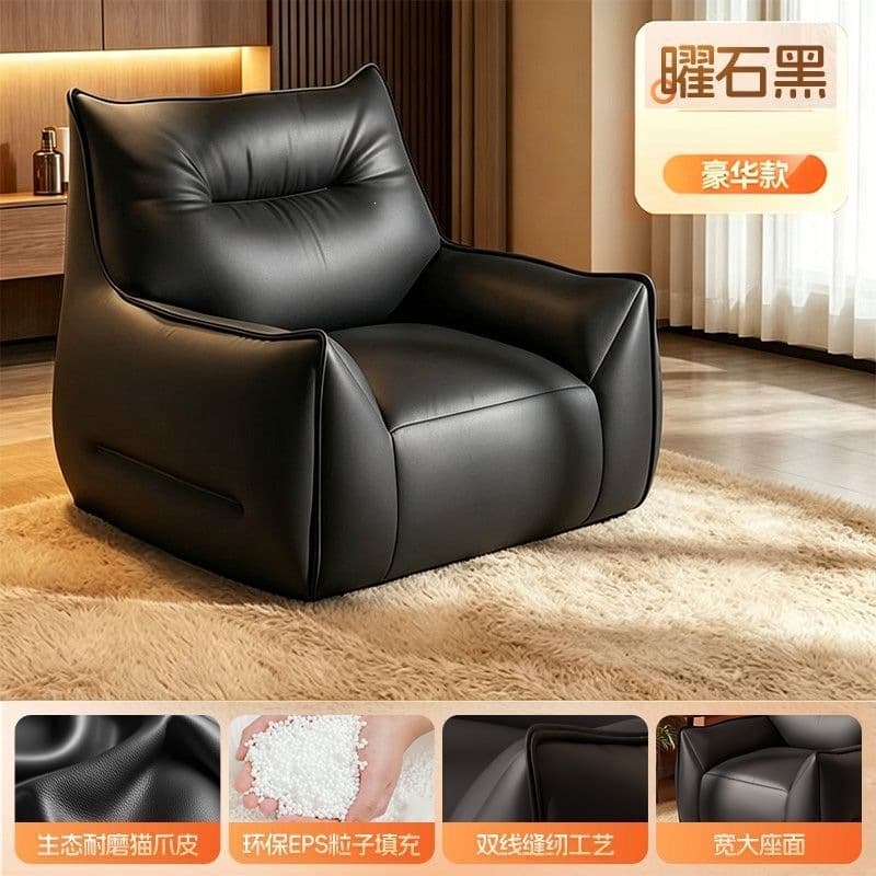[devil style] classic black-single sofa