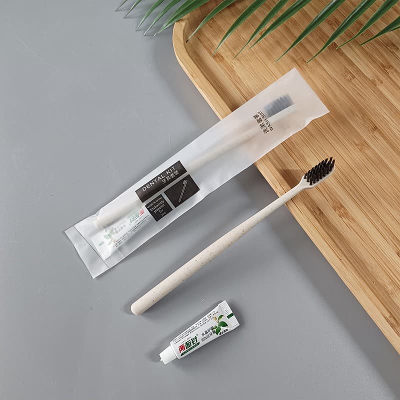 [Soft film] Cylindrical straw + double-sided needle toothpaste