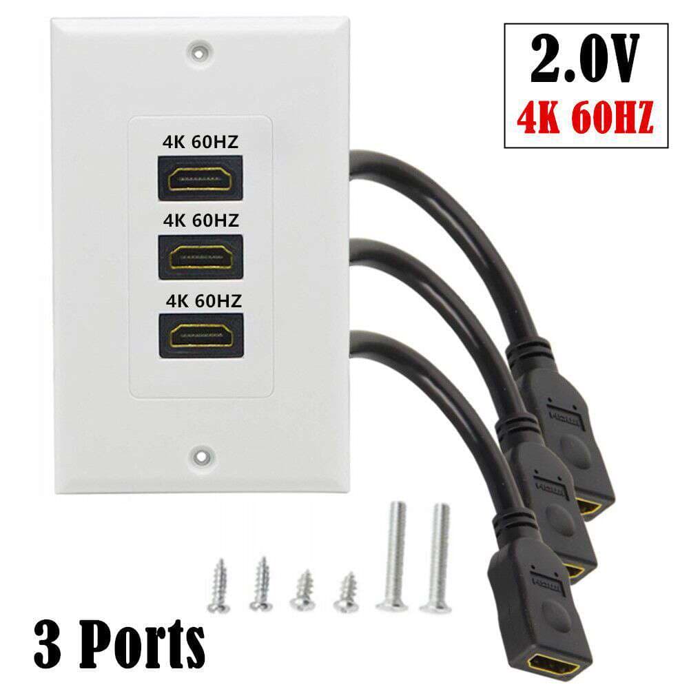 1 Port 2 Port 3 port 4K2.0 Version 60Hz HDMI HD panel wall plug welding-free applicable engineering wiring 1