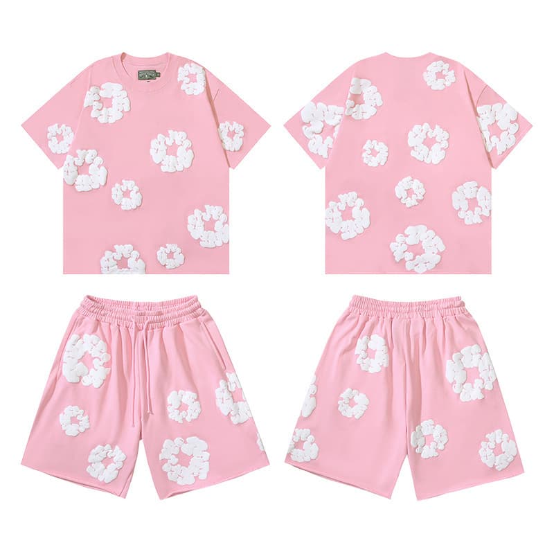 Short-sleeved suit [pink]