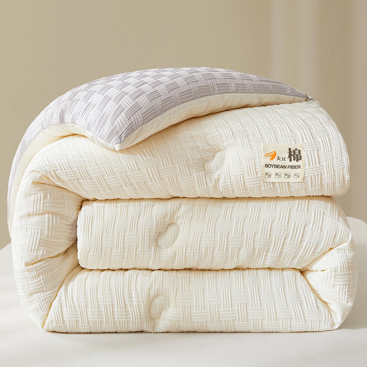 Xiaodou xian-white and gray [upgraded jacquard-30% soy protein]