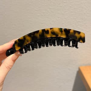 2# acetic acid large banana clip [dark tortoiseshell] approximately 13cm