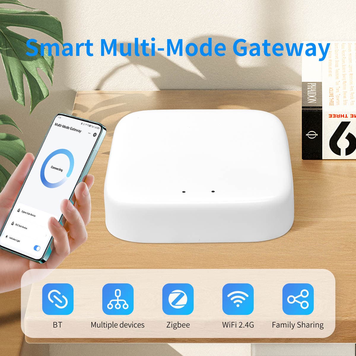 Tuya graffiti multi-mode gateway smart home control mini wireless zigbee Bluetooth gateway cross-border e-commerce 4