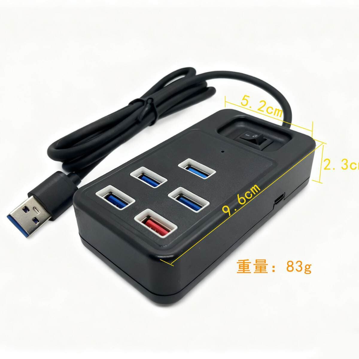 5 Portlu USB 3.0 Hub, Sürətli Şarj Portu ilə, Kompüterlər və Noutbuklar üçün 4