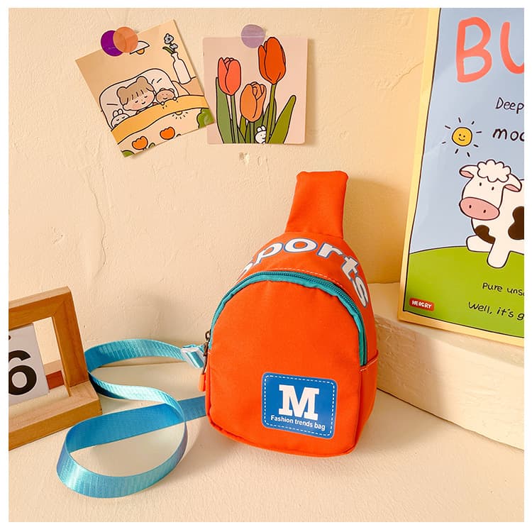Orange m children's crossbody bag