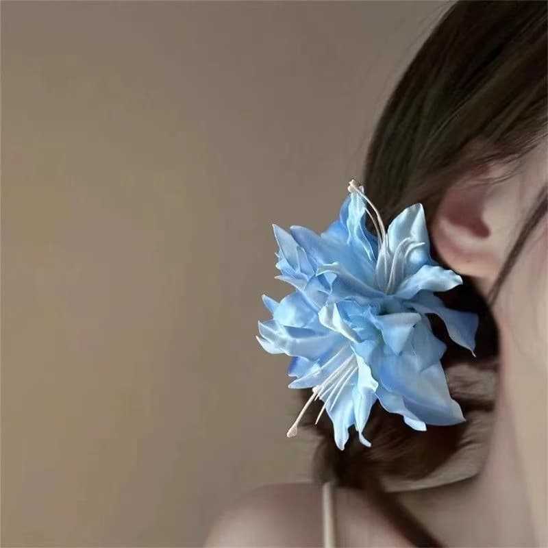 5874 four lily shark clip-blue