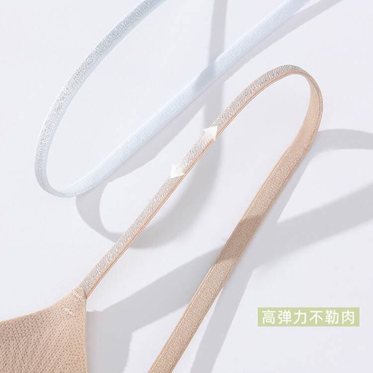 [Customized] Invisible Seamless Liquid Foundation Bra for Women, Breathable Tank Top Style with Sparkling Diamond Thin Straps and Soft Support 4