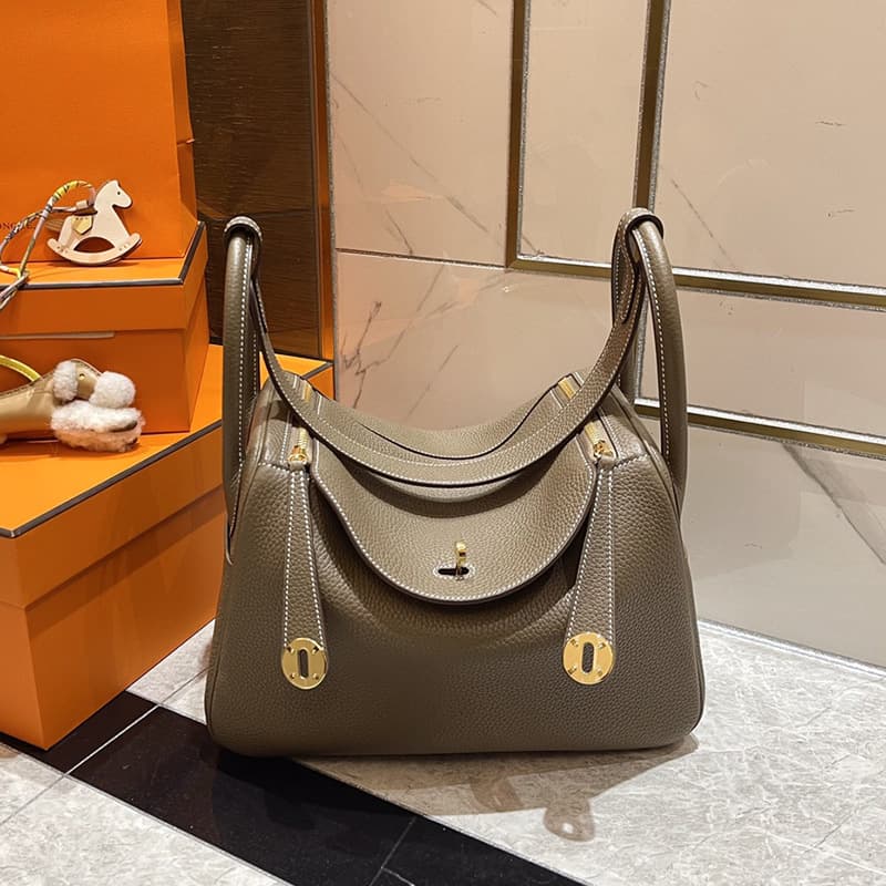 Elephant gray 26cm gold buckle
