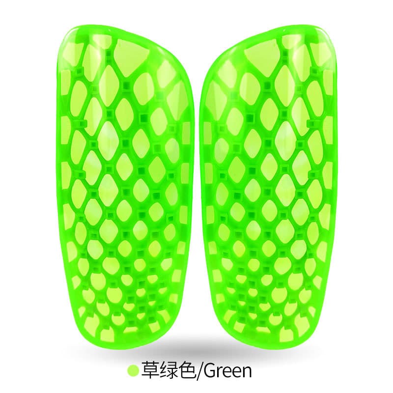 Children's transparent shin guards green