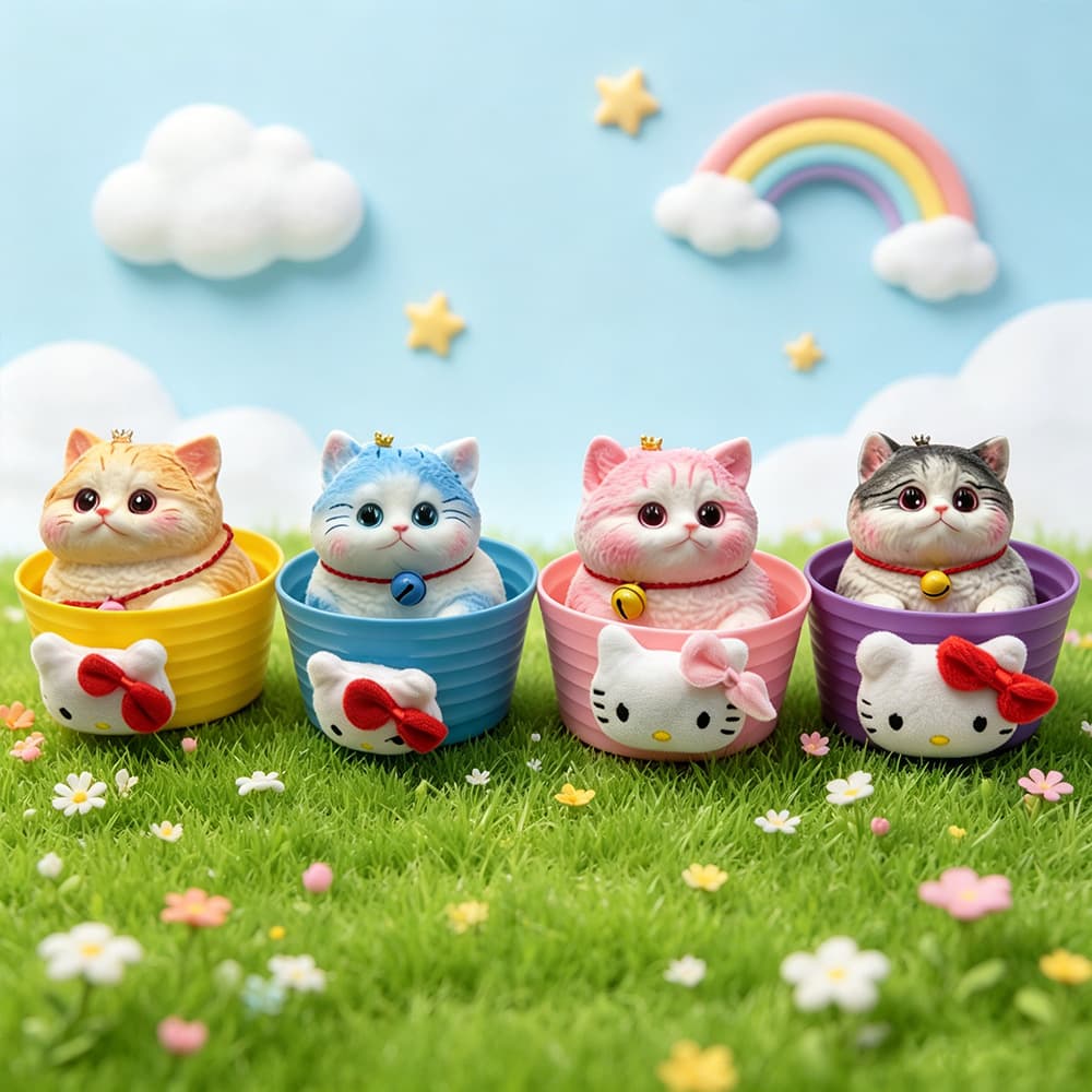 Large cat pinch random color {height 15cm}