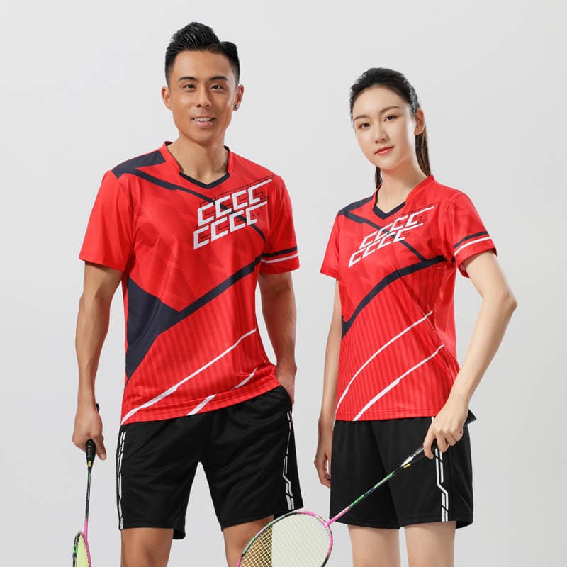 New Style Table Tennis Suit Printing Men's Sports Quick-drying Breathable Competition Team Clothes Women's Printing Children's Badminton Suit 2