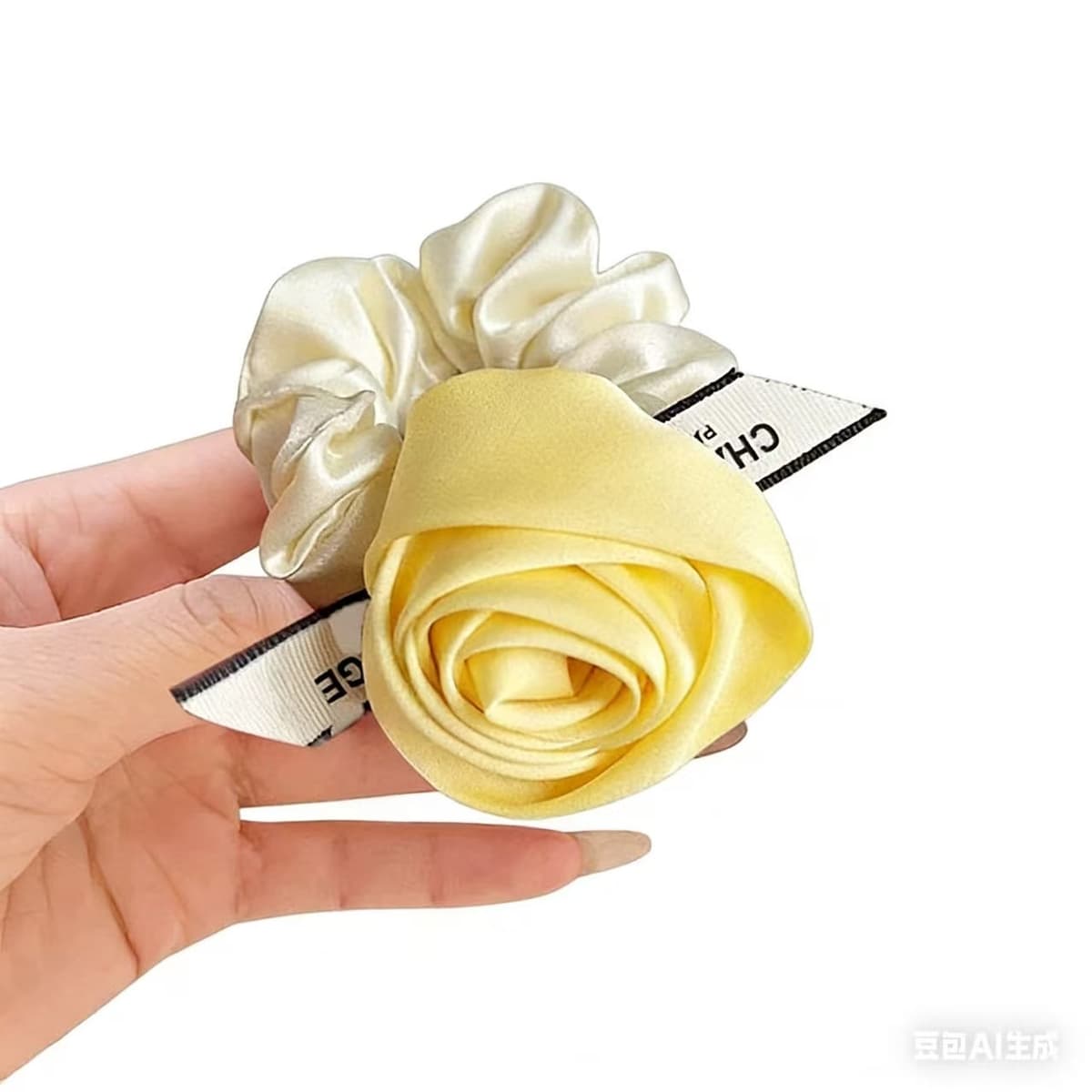 5771 yellow rose hair accessories-hair tie