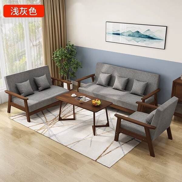 Simple two-seater fabric sofa for small living rooms, 2025 new model three-seater sofa for rental apartments and offices, economical sofa