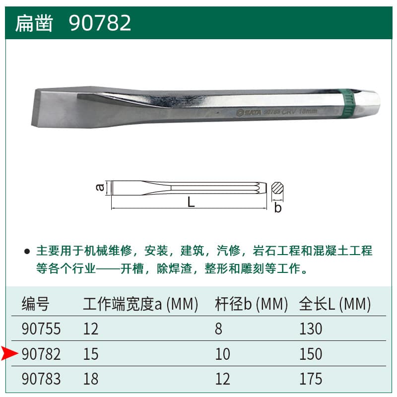 90782 flat chisel 15x150MM