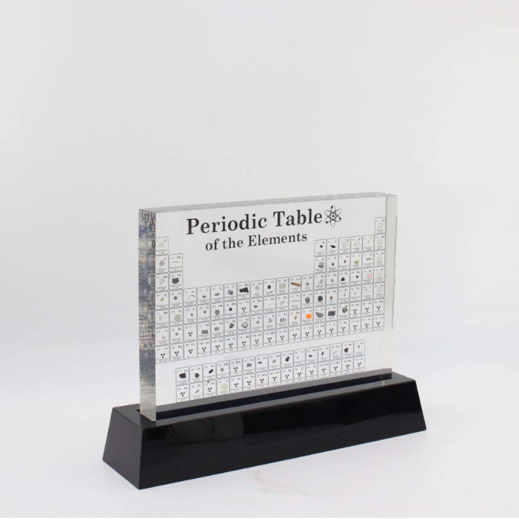 [embedded with 83 elements] transparent model + black acrylic base