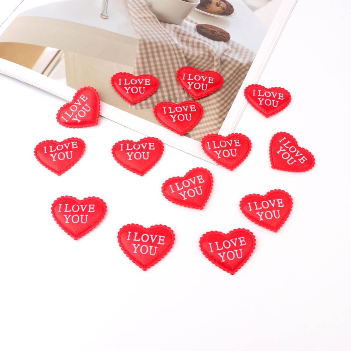 3.5cm Valentine's Day Heart-Shaped Petals, Wedding Hand-Thrown Flowers, Wedding Gifts, Heart-Shaped Bed-Sprinkled Flowers, Sponge Lace 5