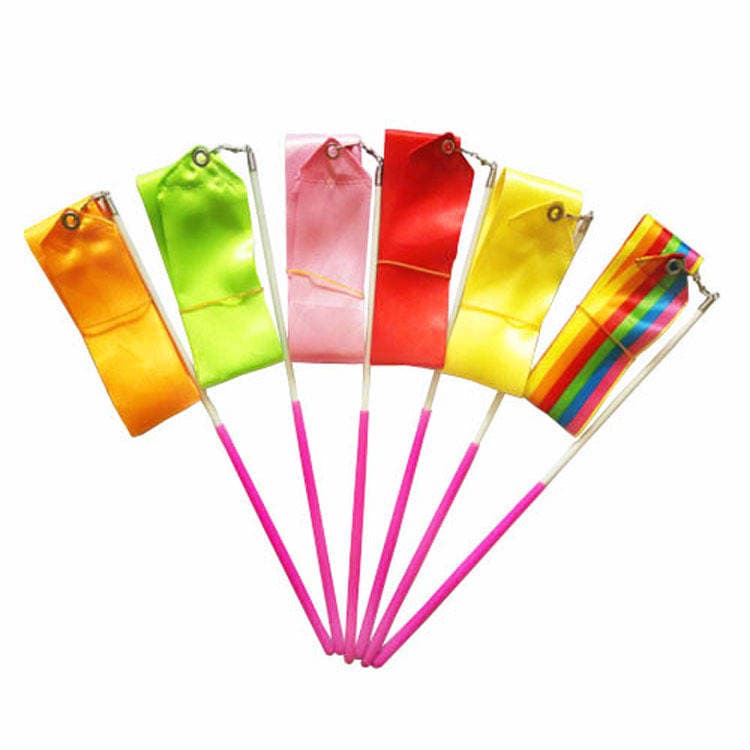 2 M Artistic Gymnastics Ribbon Pink Handle Ordinary Rod Children's Ribbon Dance Ribbon 1