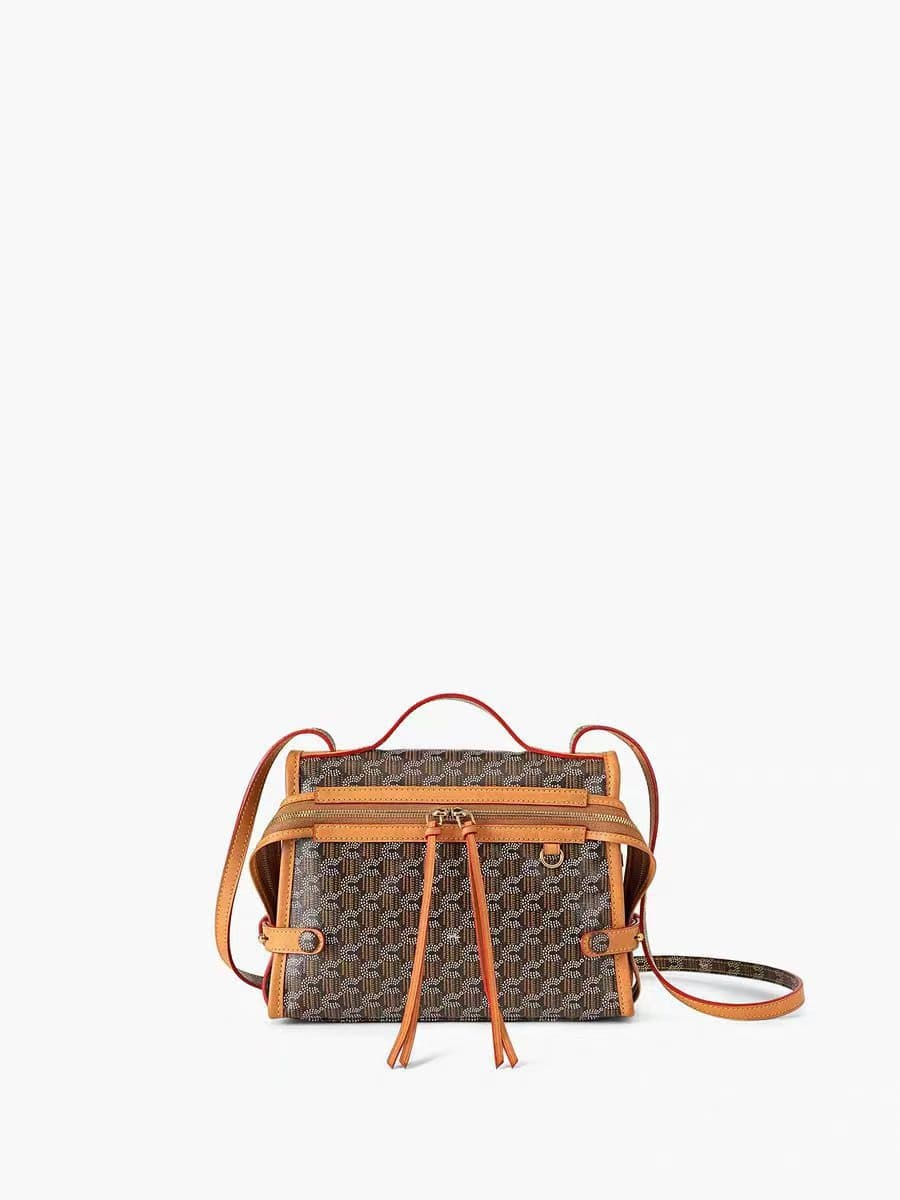Smiling monogram brown 23cm with stickers