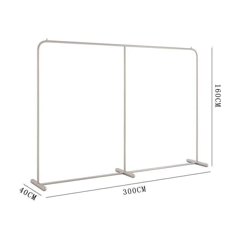 Stainless steel clothes rack - "authenticity guaranteed, 10x refund if fake" - 300cm length x 160cm height - "super heavy-duty"