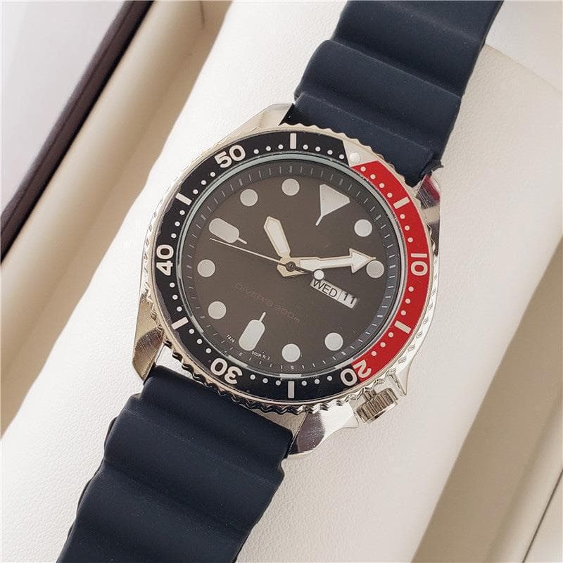 White shell black and red circle tape