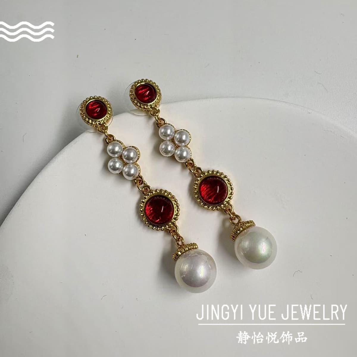 1610 red earrings